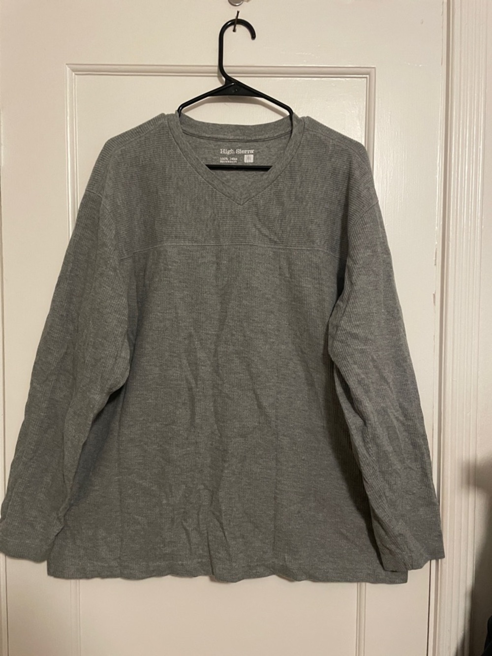 High Sierra Men's Heather Gray Waffle-Knit Long Sleeve Pullover